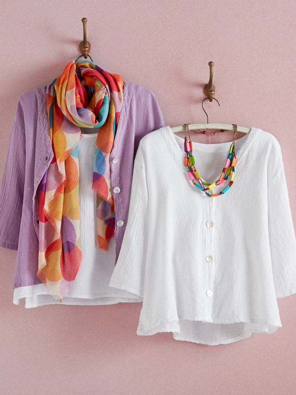 Block Island Cotton Gauze Shirt Jacket