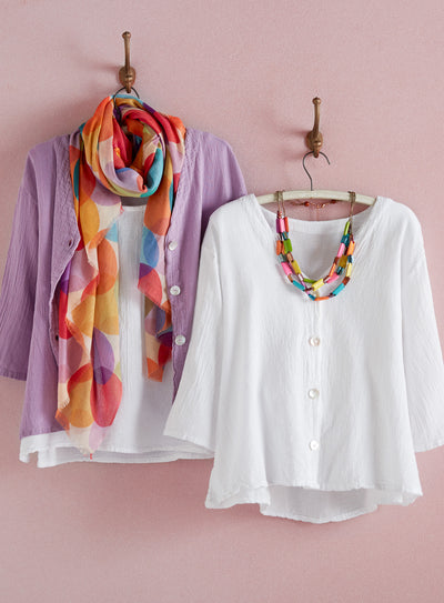 Block Island Cotton Gauze Shirt Jacket