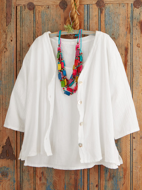 Block Island Cotton Gauze Shirt Jacket