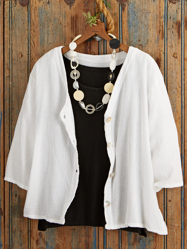 Block Island Cotton Gauze Shirt Jacket