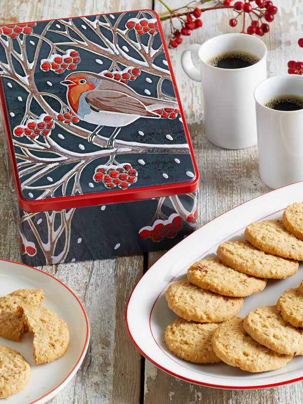Christmas Robin Biscuit Tin