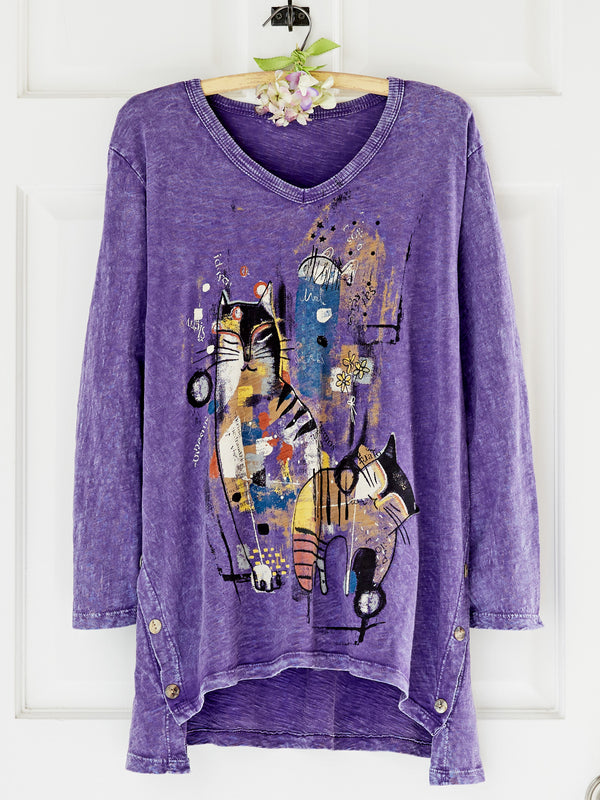 Calico Cat Collage Tunic