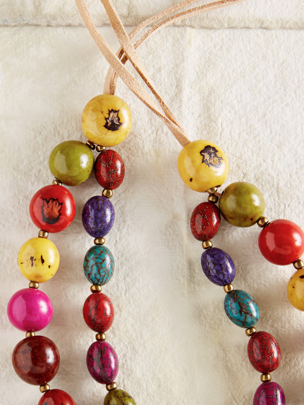 Pambil Palm Rainbow Necklace