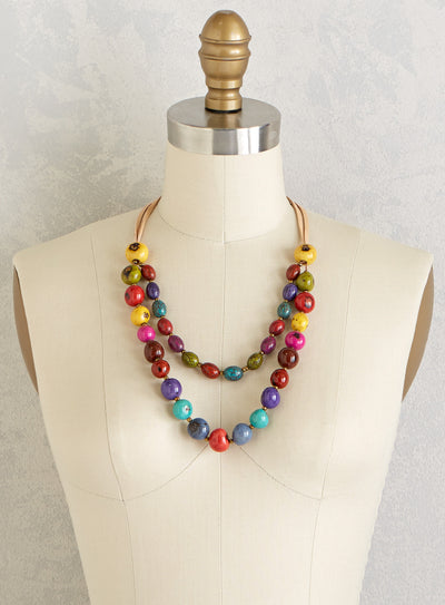 Pambil Palm Rainbow Necklace