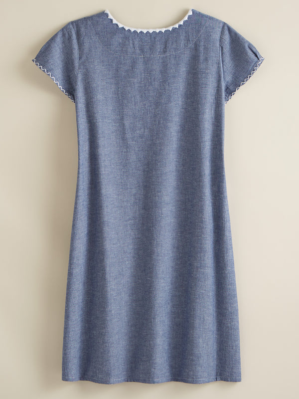 Blue Skies Chambray Shift Dress