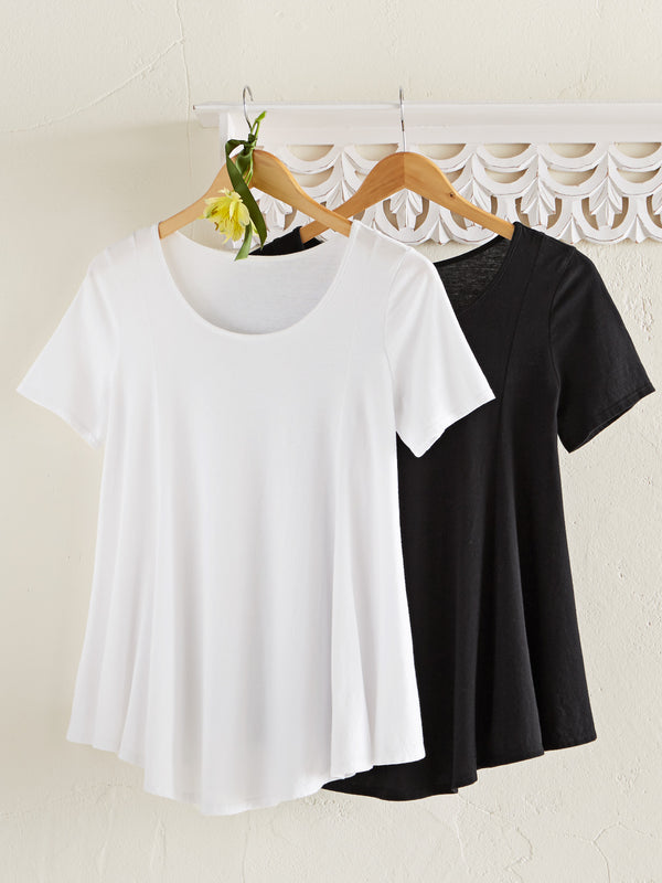 Beyond Basic A-line Tunic - Short Sleeve FINAL SALE (No Returns)