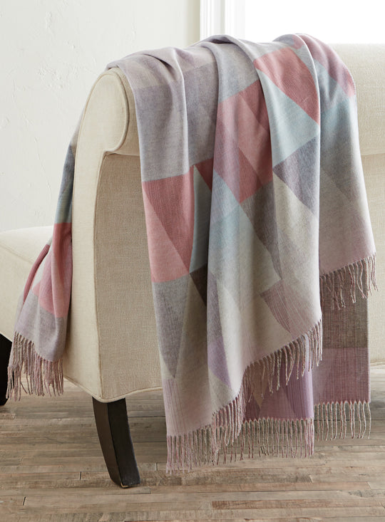 Cloud-Soft Pastel Peaks Throw