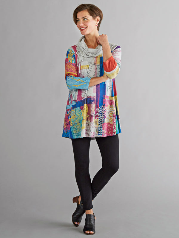 First Fridays Cowl-neck Pullover