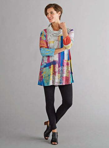 First Fridays Cowl-neck Pullover