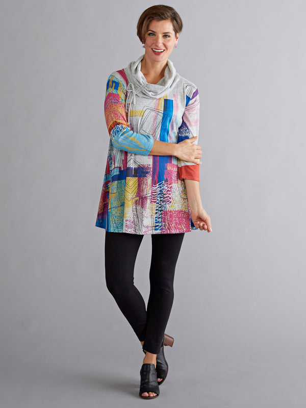 First Fridays Cowl-neck Pullover