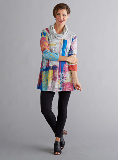 First Fridays Cowl-neck Pullover