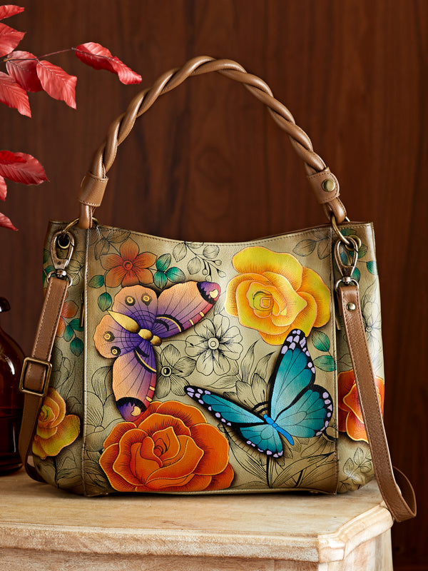 Butterfly Sketchbook Hand-painted Convertible Purse FINAL SALE (No Returns)