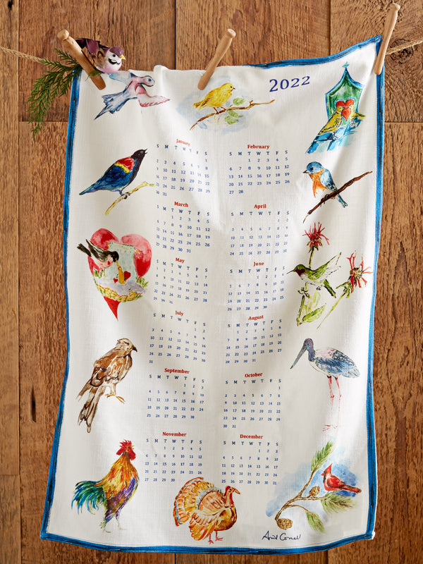 2022 Calendar Tea Towels - Set of 2