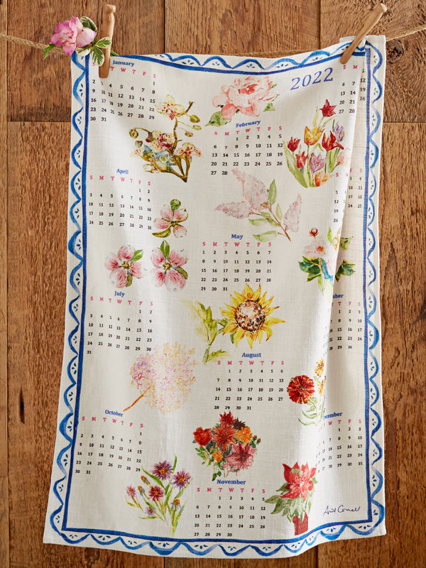 2022 Calendar Tea Towels - Set of 2