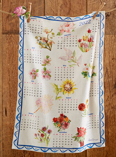 2022 Calendar Tea Towels - Set of 2