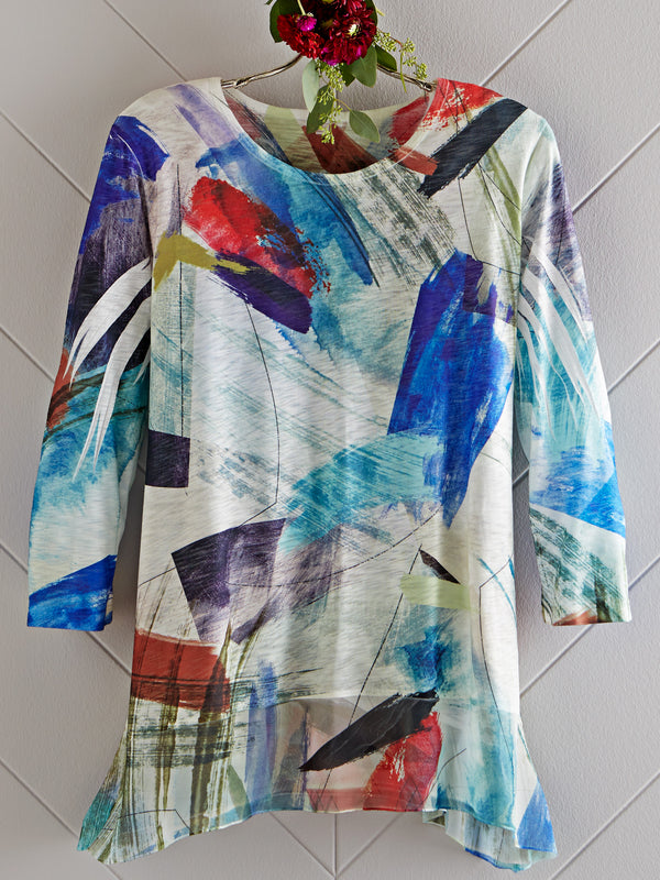 Brushstroke Skirted Tunic