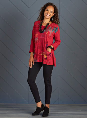 Eloise Cityscape Pocket Tunic FINAL SALE (No Returns)