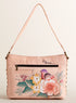 Birds in Blush Hand-painted Hobo Bag