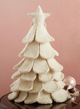 Ivory Harmony Hand-Felted Tree - Small