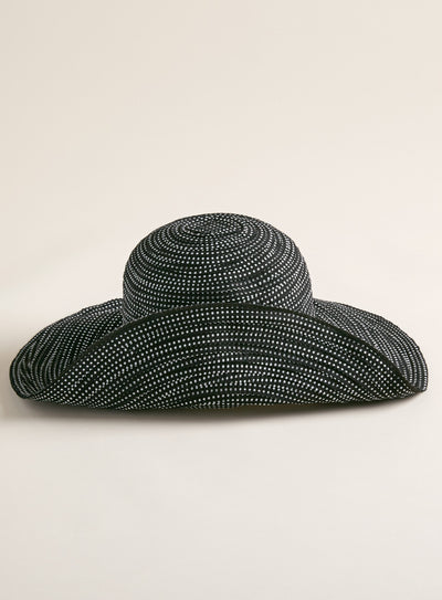 Pintuck Polka Dot Sun Hat