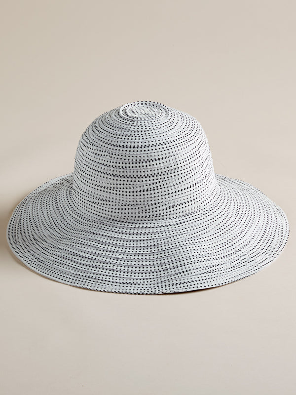 Pintuck Polka Dot Sun Hat