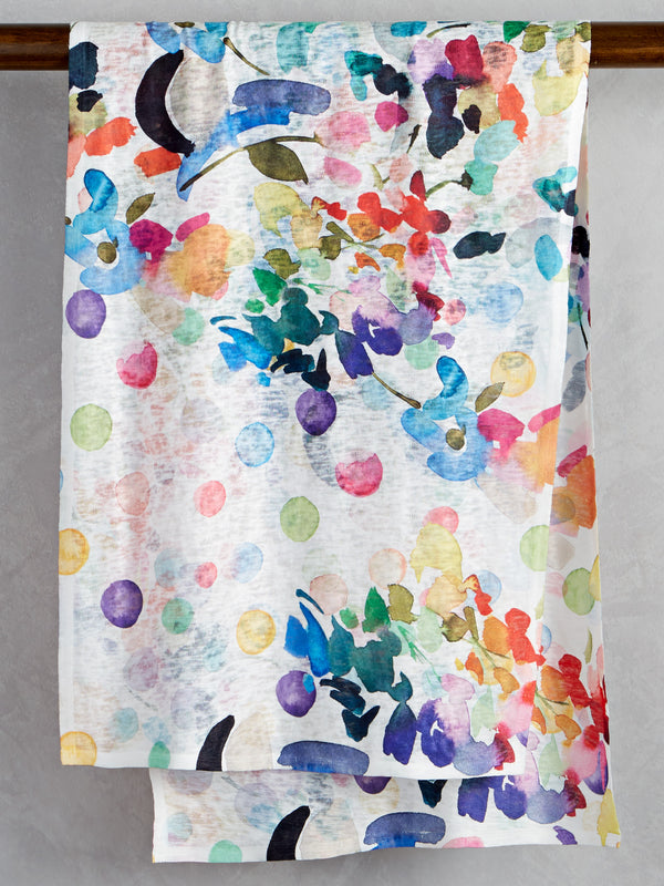 Petals and Polka Dots Knit Scarf