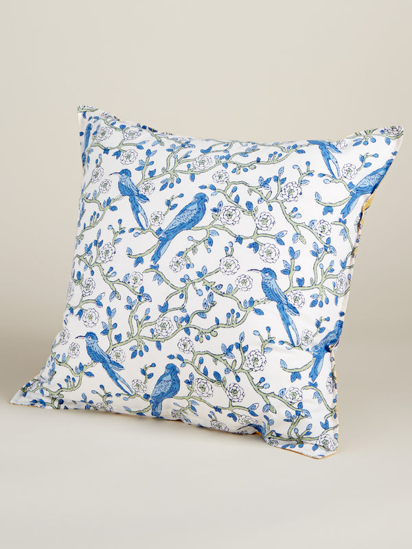 Block-printed Birds Pillows