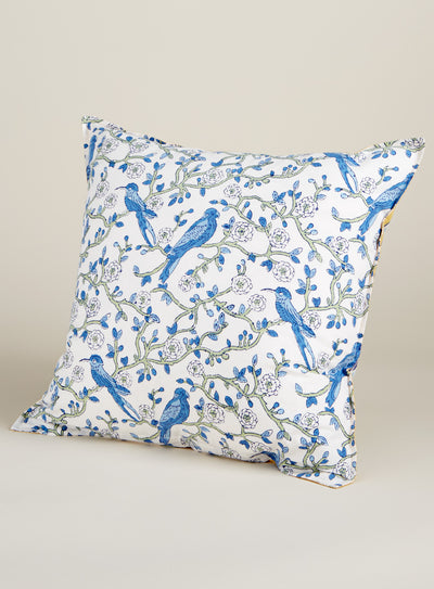 Block-printed Birds Pillows