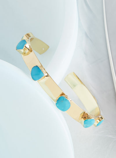 Turquoise Studded Cuff Bracelet