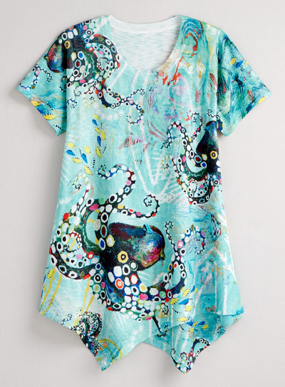 Octopus Garden Asymmetrical Top