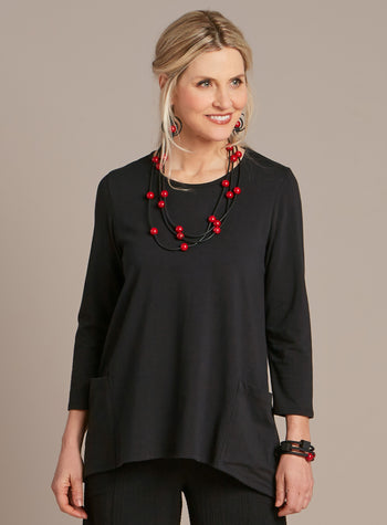 Beyond Basic Trapeze Top - 3/4 Sleeve FINAL SALE (No Returns)