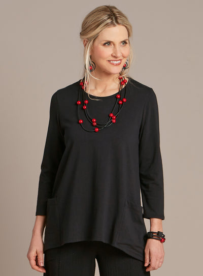 Beyond Basic Trapeze Top - 3/4 Sleeve FINAL SALE (No Returns)