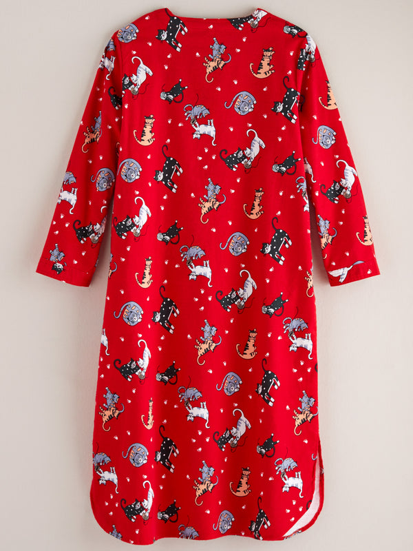 Cat Nap Flannel Nightshirt FINAL SALE (No Returns)