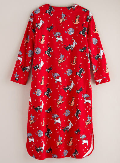 Cat Nap Flannel Nightshirt FINAL SALE (No Returns)