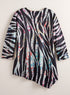 Rainbow Zebra V-Neck Top