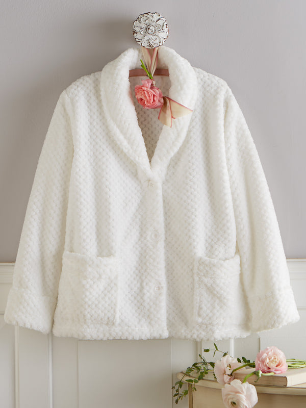 Plush Fleece Bed Jacket