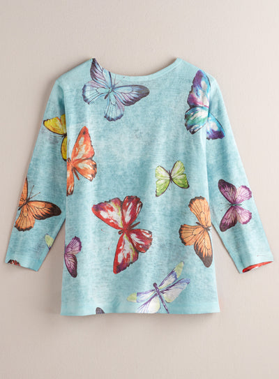 Butterfly Skies Knit Top FINAL SALE (No Returns)