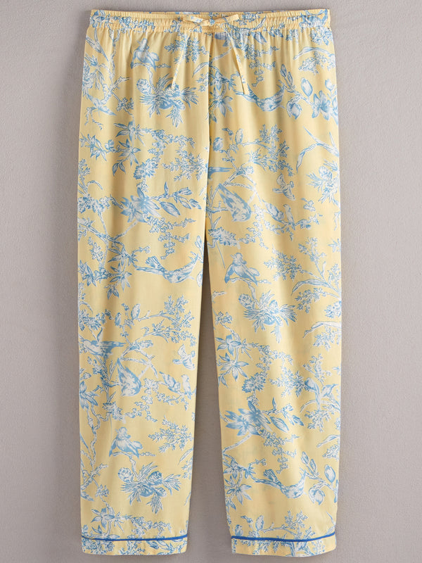 Birds on Toile Short-Sleeve Pajamas