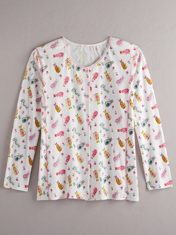 Cat Tales Knit Pajamas