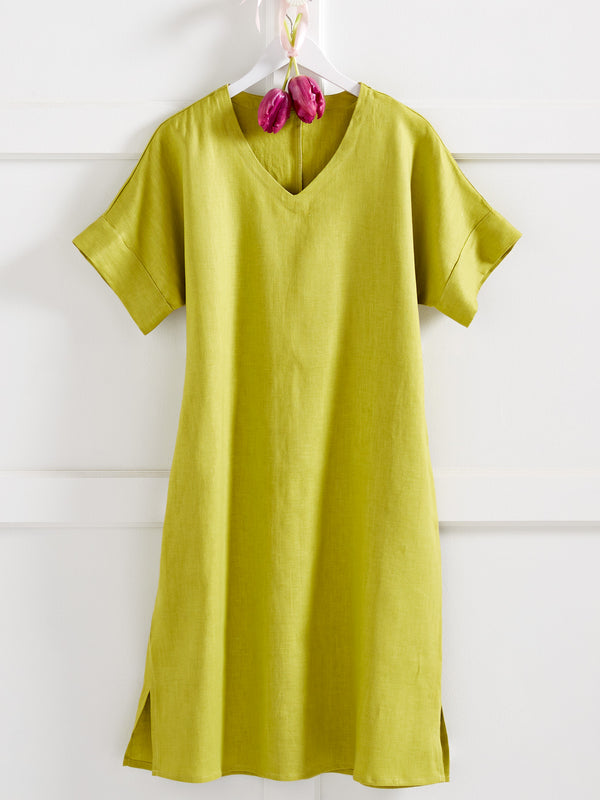 Easy Linen Midi Dress FINAL SALE (No Returns)