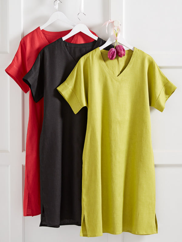 Easy Linen Midi Dress FINAL SALE (No Returns)