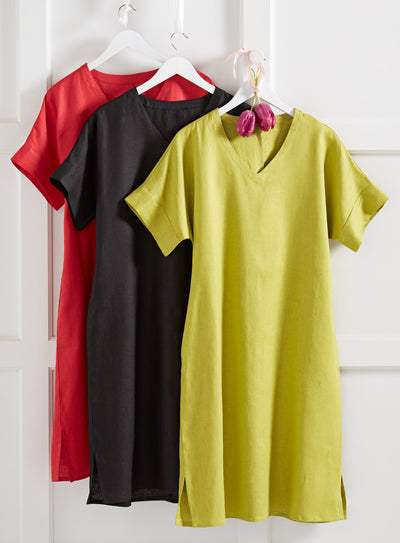Easy Linen Midi Dress FINAL SALE (No Returns)