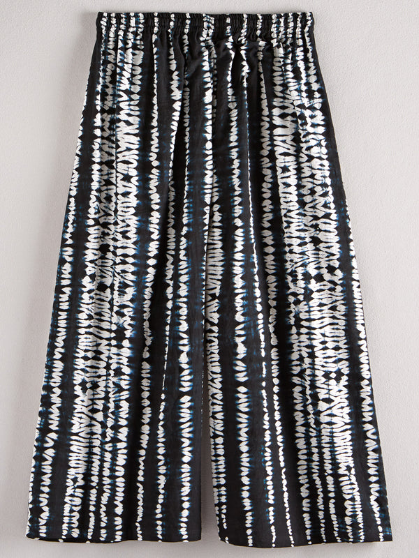 Wide-leg Cotton Shibori Pants FINAL SALE (No Returns)