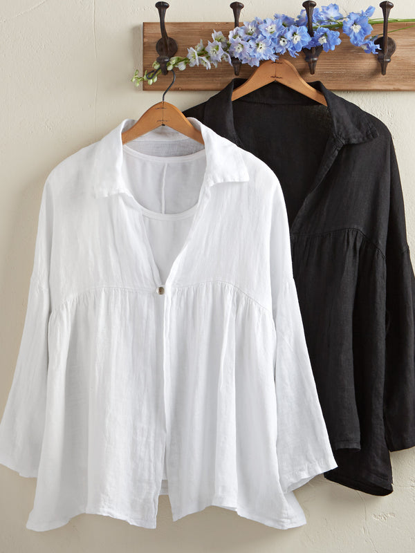 Artist’s Italian Linen Shirt Jacket FINAL SALE (No Returns)