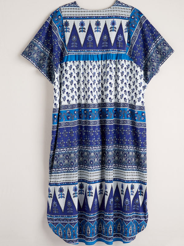 Blue Skies Cotton Caftan Dress FINAL SALE (No Returns)