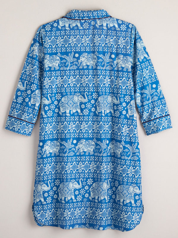 Pachyderm Parade Cotton Nightshirt FINAL SALE (No Returns)