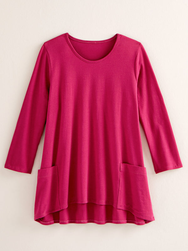 Beyond Basic Trapeze Top - 3/4 Sleeve FINAL SALE (No Returns)