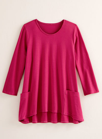 Beyond Basic Trapeze Top - 3/4 Sleeve FINAL SALE (No Returns)