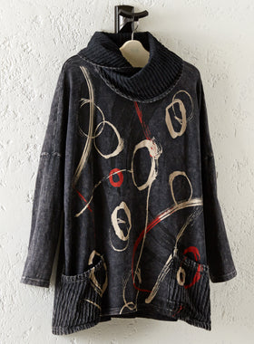 Ring Toss Cozy Cowl Top FINAL SALE (No Returns)