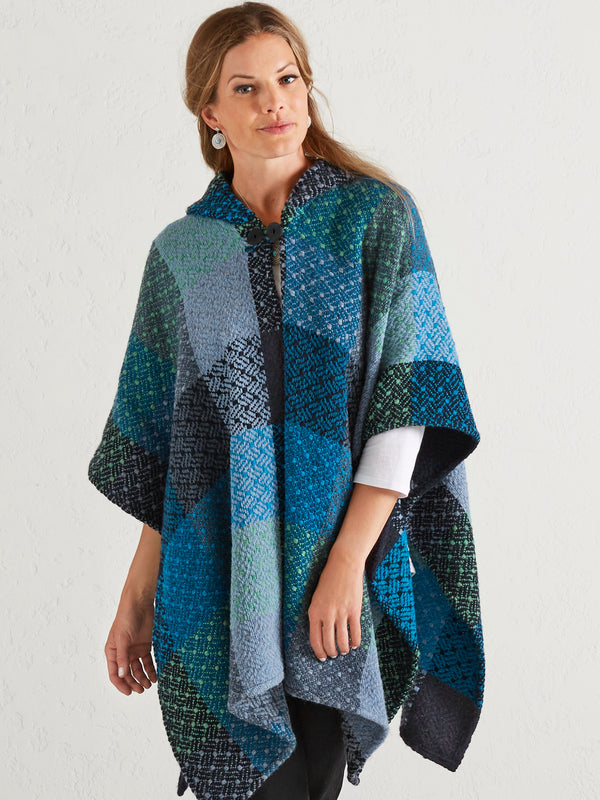Celtic Sea Woolen Poncho